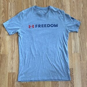 Under Armour Men's Blue and Red Freedom Tee